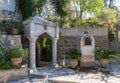 The courtyard of Church of Mary Magdalene in Jerusalem, Israel