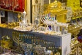 The market of religious objects of worship of different religions in the territory of the old Jerusalem