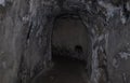 One of the side passages with burials in the Tomb of the Prophets on the Mount Eleon - Mount of Olives in East Jerusalem in Israel Royalty Free Stock Photo