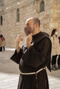 A Monk Wearing a Protective Mask