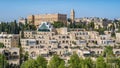 Jerusalem, Israel. November 20, 2021: View of Jerusalem with modern residential buildings and the King David Hotel