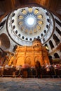 Jerusalem, Israel - October 29, 2019. Interior of Church of the Holy Sepulcher Royalty Free Stock Photo