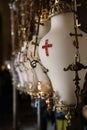 Jerusalem, Israel October 16, 2019: Interior of the Church of the Holy Sepulchre