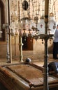 Jerusalem, Israel October 16, 2019: Interior of the Church of the Holy Sepulchre