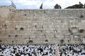 Jerusalem / Israel - October 16, 2019: The Priestly Blessing or priestly benediction, The Western Wall, the old city. Royalty Free Stock Photo