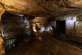 Underground Greek Orthodox Partorium Church, Prison of Christ at Via Dolorosa street in Jerusalem Old City in Israel