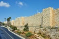 The walls of the old city in Jerusalem, near the Jaffa Gate