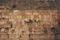 Jerusalem, Israel. Old City Western Wailing Wall, holy place in Judaism. Temple Mount and Mount of Olives Royalty Free Stock Photo