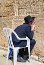 Jerusalem Israel. Orthodox praying at the wailing wall