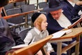 Jerusalem Israel. Orthodox praying at the wailing wall