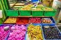 Jerusalem Israel. Pickels and olives in a market in the old city Royalty Free Stock Photo