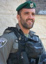 Portrait of Israel Defense Forces downtowm Jerusalem