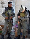 Portrait of Israel Defense Forces downtowm Jerusalem,