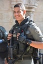 Portrait of Israel Defense Forces downtowm Jerusalem,