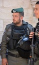 Portrait of Israel Defense Forces downtowm Jerusalem,