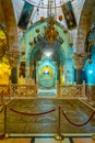 JERUSALEM, ISRAEL, SEPTEMBER 8, 2018: Chapel of Saint Helena in the church of holy sepulchre in Jerusalem, Israel Royalty Free Stock Photo