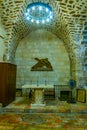JERUSALEM, ISRAEL, SEPTEMBER 8, 2018: Interior of the Chapel of Ascension in Jerusalem, Israel