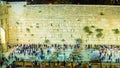 Night scene of the Western Wall