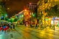 JERUSALEM, ISRAEL, SEPTEMBER 6, 2018: Night view of Jaffa street in Jerusalem, Israel Royalty Free Stock Photo