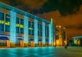 JERUSALEM, ISRAEL, SEPTEMBER 6, 2018: Night view of town hall in Jerusalem, Israel Royalty Free Stock Photo