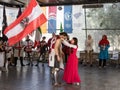 Rewarding the Knight - Winner at the festival `Knights of Jerusalem` in Jerusalem, Israel. Royalty Free Stock Photo