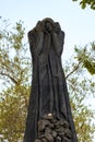 Jerusalem, Israel 14th September 2017 Holocaust Museum Yad-Vashem sculpture garden. This image is called `Silent-Scream` and is ma