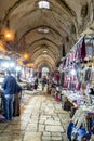 Jerusalem, Israel - 12/15/2019: via dolorosa - main street with shops