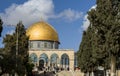 Jerusalem, Israel - 12/15/2019: view on the Gold Dome Mosque