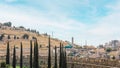 Jerusalem, Israel. View of the Old City from the Mount of Olives Royalty Free Stock Photo