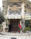 Jerusalem, Israel - 12/15/2019: The walled off hotel - hotel near the wall between Israel and Palestine, place designed by Banksy