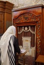 JERUSALEM - Jewish man wearing prayer shawl