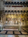 JERUSALEM - Juli 15: Stone of the Anointing of Jesus in the Hol Royalty Free Stock Photo