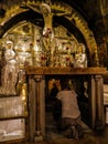 JERUSALEM - Juli 15: Stone of the Anointing of Jesus in the Hol Royalty Free Stock Photo