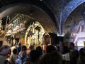 JERUSALEM - Juli 15: Stone of the Anointing of Jesus in the Hol Royalty Free Stock Photo