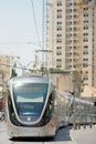 Jerusalem Light Rail tram train Royalty Free Stock Photo
