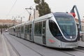 Jerusalem - Light tram on city railroad