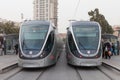 Jerusalem - Light tram on city railroad