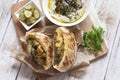 Jerusalem mixed grill or Meorav Yerushalmi. Israeli cuisine.