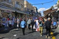 Israeli people shopping at Mahane Yehuda Market Jerusalem Israel