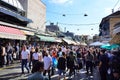 Israeli people shopping at Mahane Yehuda Market Jerusalem Israel