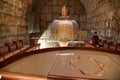 Jewish woman pray at the Western Wall Tunnels synagogue Jerusalem Israel