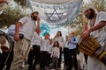 Jerusalem - 15 November, 2016: Many people participate Bar Mitzva celebration at old Jerusalem