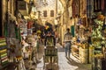 Jerusalem - Oct 26th 2018 - Locals getting ready for a work day inside the narrow streets of the Arab block in Jerusalem Royalty Free Stock Photo