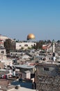 Jerusalem, Old City, Israel, Middle East, Dome of the Rock, skyline, roofs, walls, Holy Land, religion, islam, catholicism Royalty Free Stock Photo