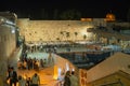 Jerusalem old city at sunset, Israel. Western wall Royalty Free Stock Photo