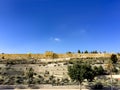 Jerusalem old city walls fortres panorama