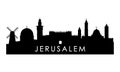 Jerusalem skyline silhouette.