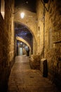Jerusalem streets at night - ISRAEL Royalty Free Stock Photo