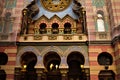 Jerusalem Synagogue Prague: the facade of this religious building made in moorish style is being restored Royalty Free Stock Photo