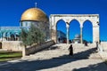 Jerusalem, Temple Mount, southern passage to the mosque Dome of the Rock Royalty Free Stock Photo